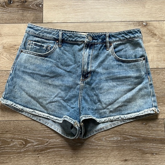 PacSun Pants - PacSun High Rise Distressed Blue Denim Jean Shorts